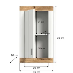 Wohnen Badschränke*Badezimmer Hängeschrank 45x76x20 cm - Hihat