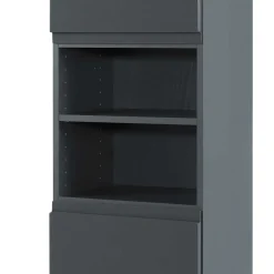 Wohnen Badezimmer Hochschrank Blaxin in Anthrazit Hochglanz