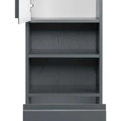 Wohnen Badezimmer Hochschrank Blaxin in Anthrazit Hochglanz