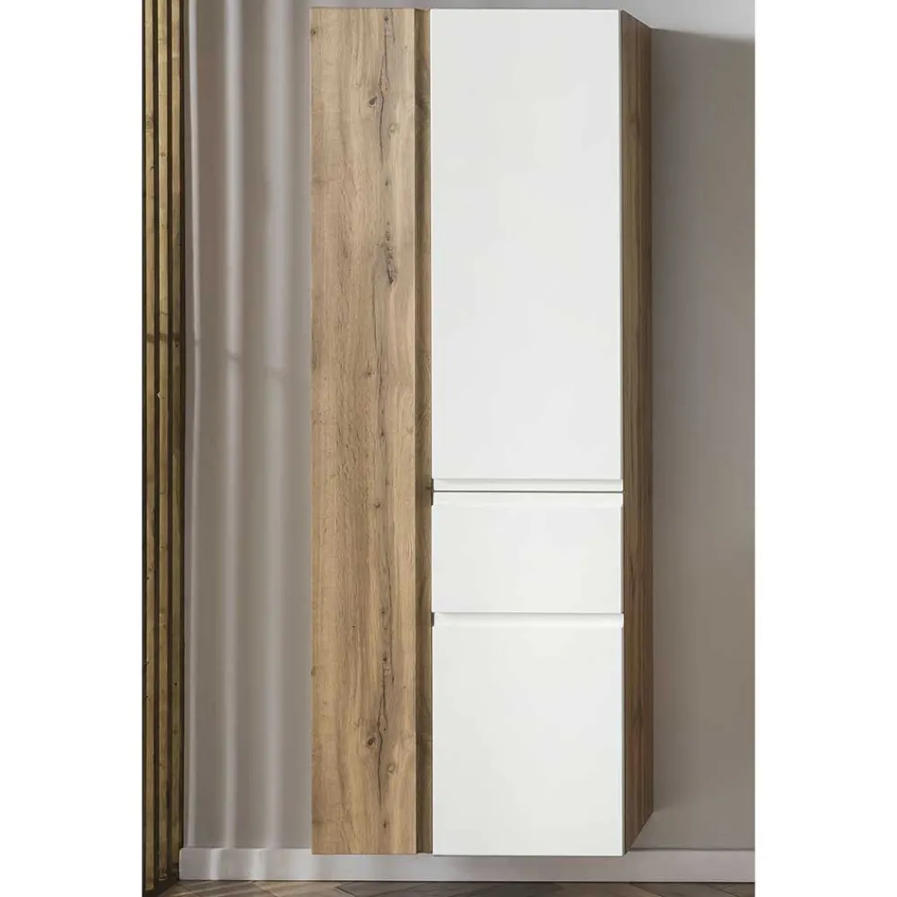 Wohnen Badezimmer Hochschrank breit mit drei Türen - Eight