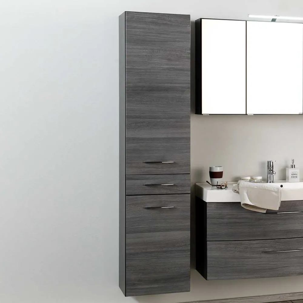 Wohnen Badezimmer Hochschrank Darina in Grau