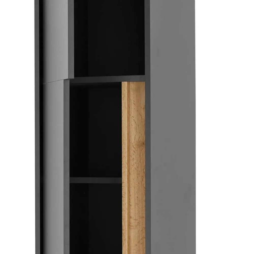 Wohnen Schränke*Badezimmer Hochschrank in Anthrazit - Ahilav