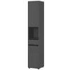 Wohnen Badezimmer Hochschrank in Dunkelgrau - Rufu