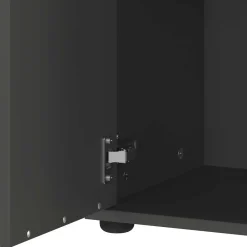 Wohnen Badezimmer Hochschrank in Dunkelgrau - Rufu