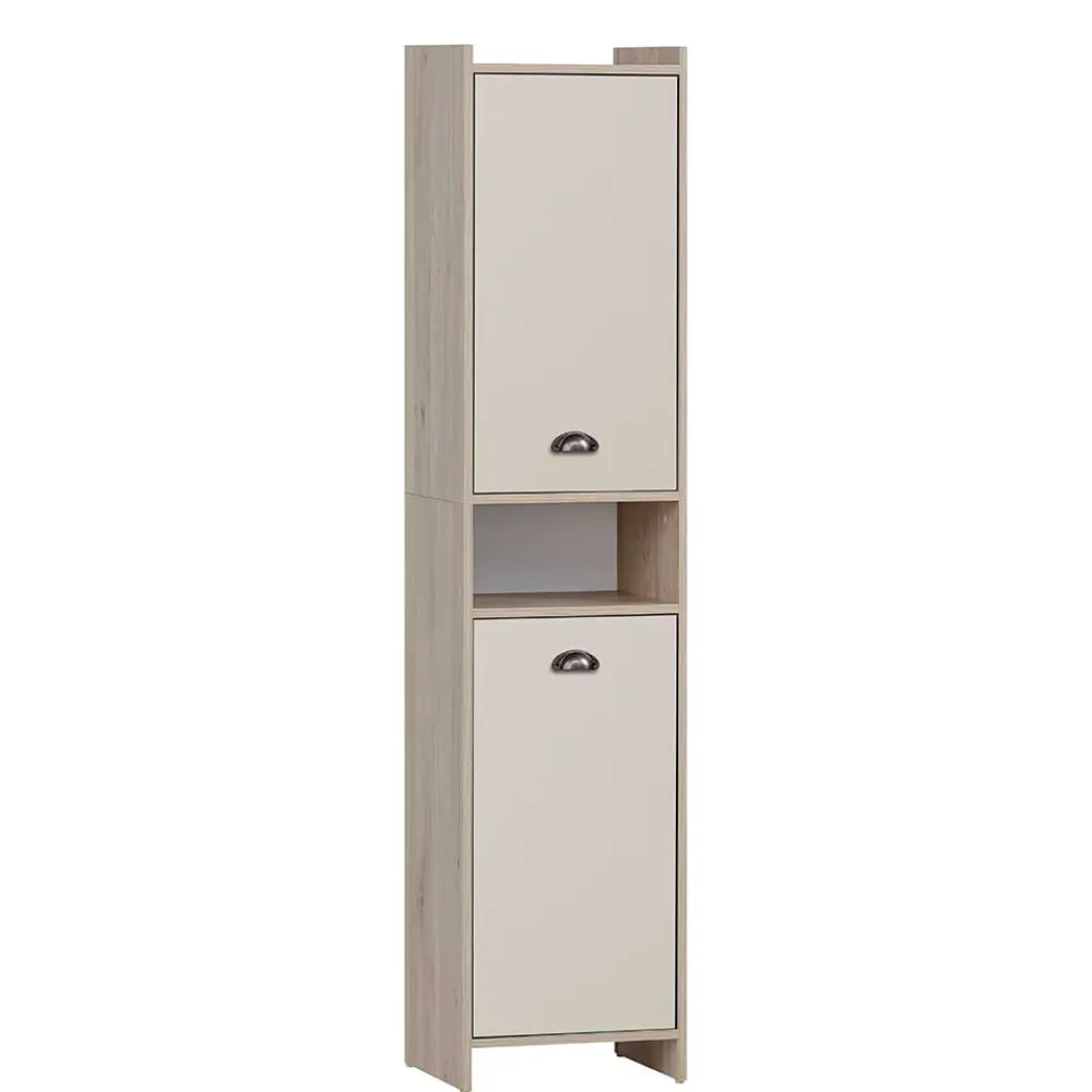 Wohnen Badezimmer Hochschrank mit zwei Türen und Fach - Togban