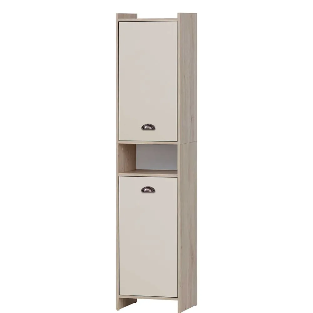 Wohnen Badezimmer Hochschrank mit zwei Türen und Fach - Togban