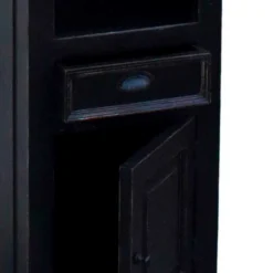 Wohnen Badezimmer Hochschrank Sentiments in Schwarz Mangobaum