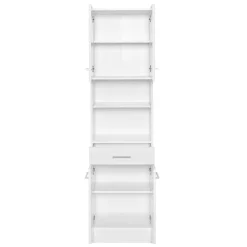 Wohnen Badezimmer Hochschrank 4-türig & 2 Fächer - Skiranov