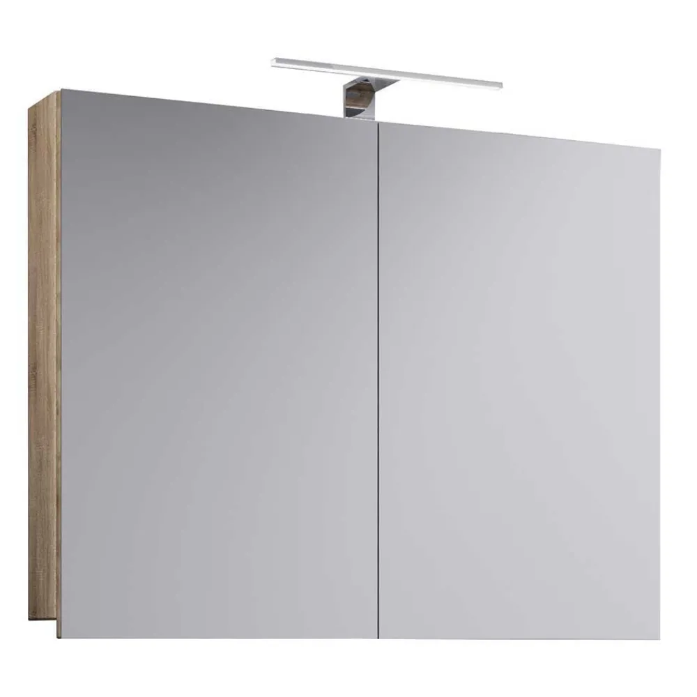 Wohnen Badezimmer in Holznachbildung Sonoma-Eiche - Caleena (vierteilig)