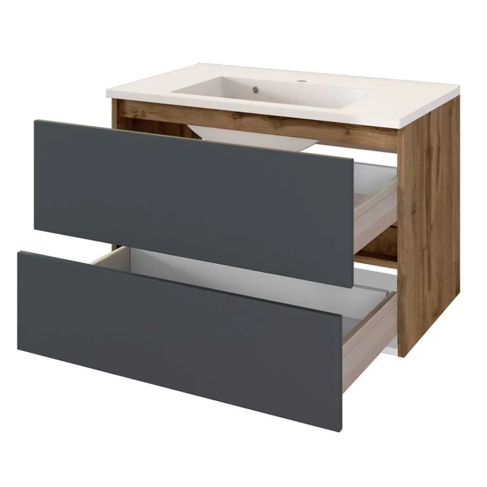 Wohnen Badezimmer Komplett*Badezimmer Kombination als Möbelset - Athrin (vierteilig)