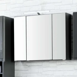 Wohnen Badezimmer Komplett*Badezimmer Kombination Blaxin mit 3D Spiegelschrank (vierteilig)