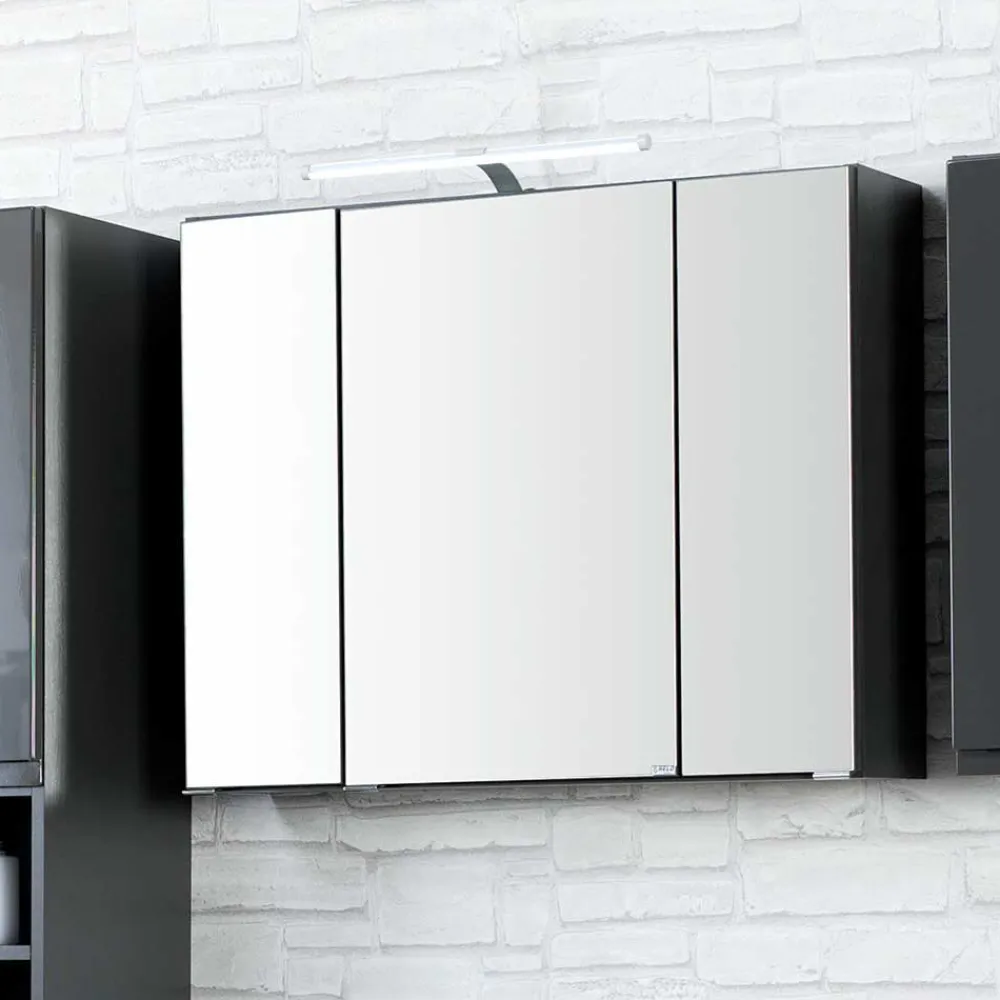 Wohnen Badezimmer Komplett*Badezimmer Kombination Blaxin mit 3D Spiegelschrank (vierteilig)