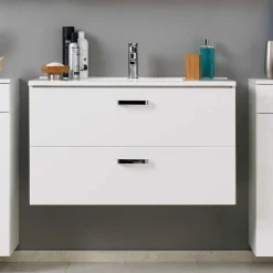 Wohnen Badezimmer Kombination Sagunis in Weiß (sechsteilig)