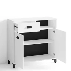 Wohnen Badezimmer Kommode in Weiß mit Schwarz - Envaton