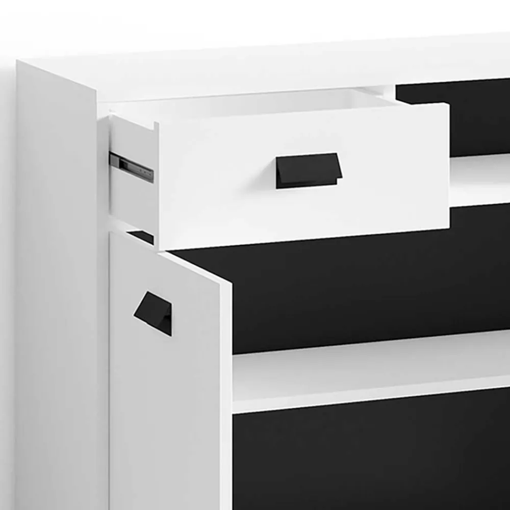 Wohnen Badezimmer Kommode in Weiß mit Schwarz - Envaton