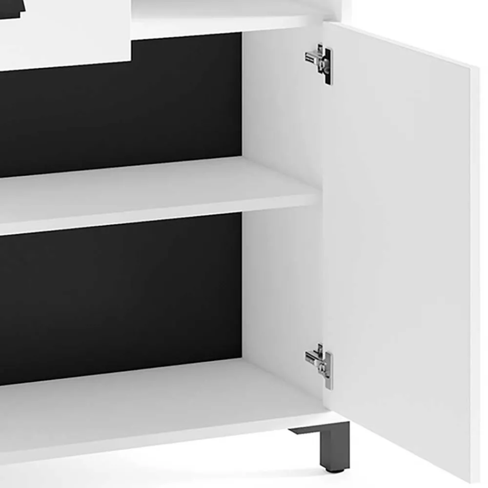 Wohnen Badezimmer Kommode in Weiß mit Schwarz - Envaton