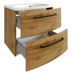 Wohnen Glasmöbel|Badezimmer Komplett*Badezimmer Möbel Einrichtung Set - Arazony (fünfteilig)