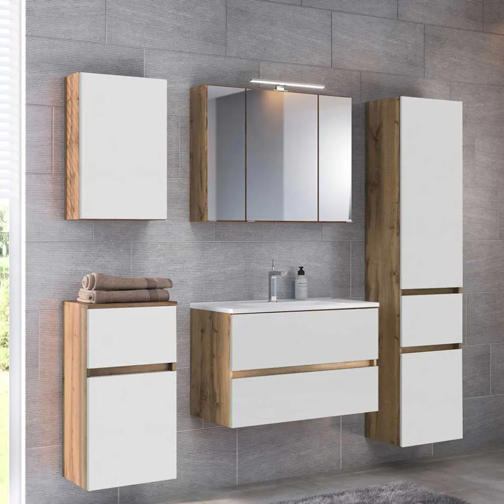 Wohnen Badezimmer Möbel stehend oder hängend - Maklesa II (fünfteilig)