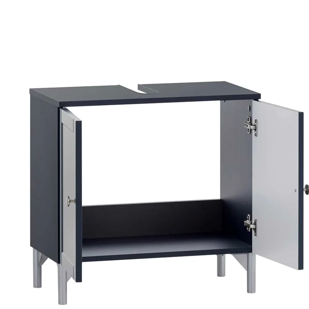 Wohnen Badezimmer Möbelkombi in Dunkelblau - Canyon (dreiteilig)