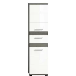Wohnen Badezimmer Midischrank in Weiß Hochglanz - Chapan