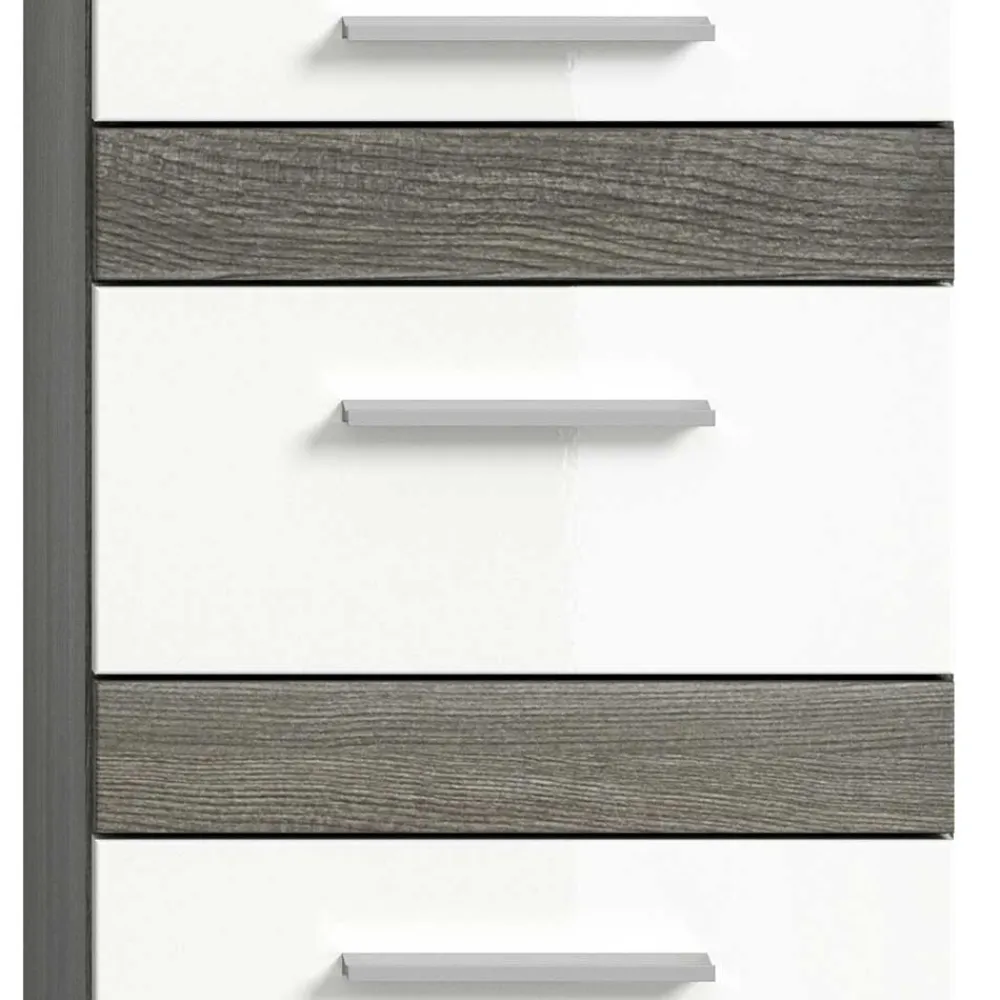 Wohnen Badezimmer Midischrank in Weiß Hochglanz - Chapan