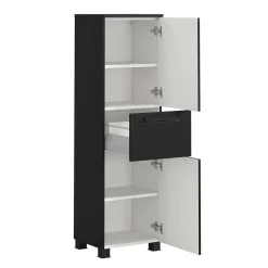 Wohnen Badezimmer Midischrank in Schwarz - Ostoro