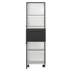 Wohnen Badezimmer Midischrank in Schwarz - Ostoro