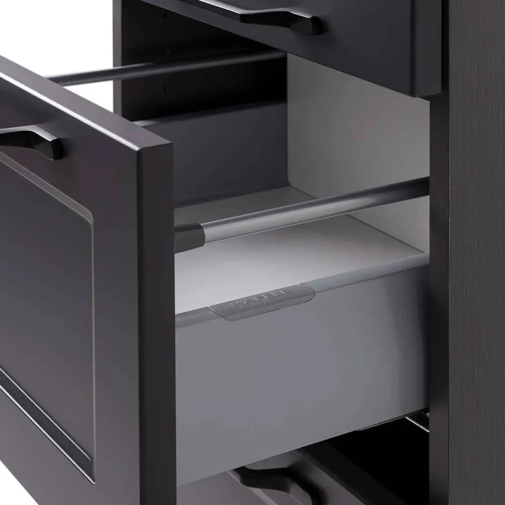 Wohnen Badezimmer Midischrank in Dunkelgrau - Novelya