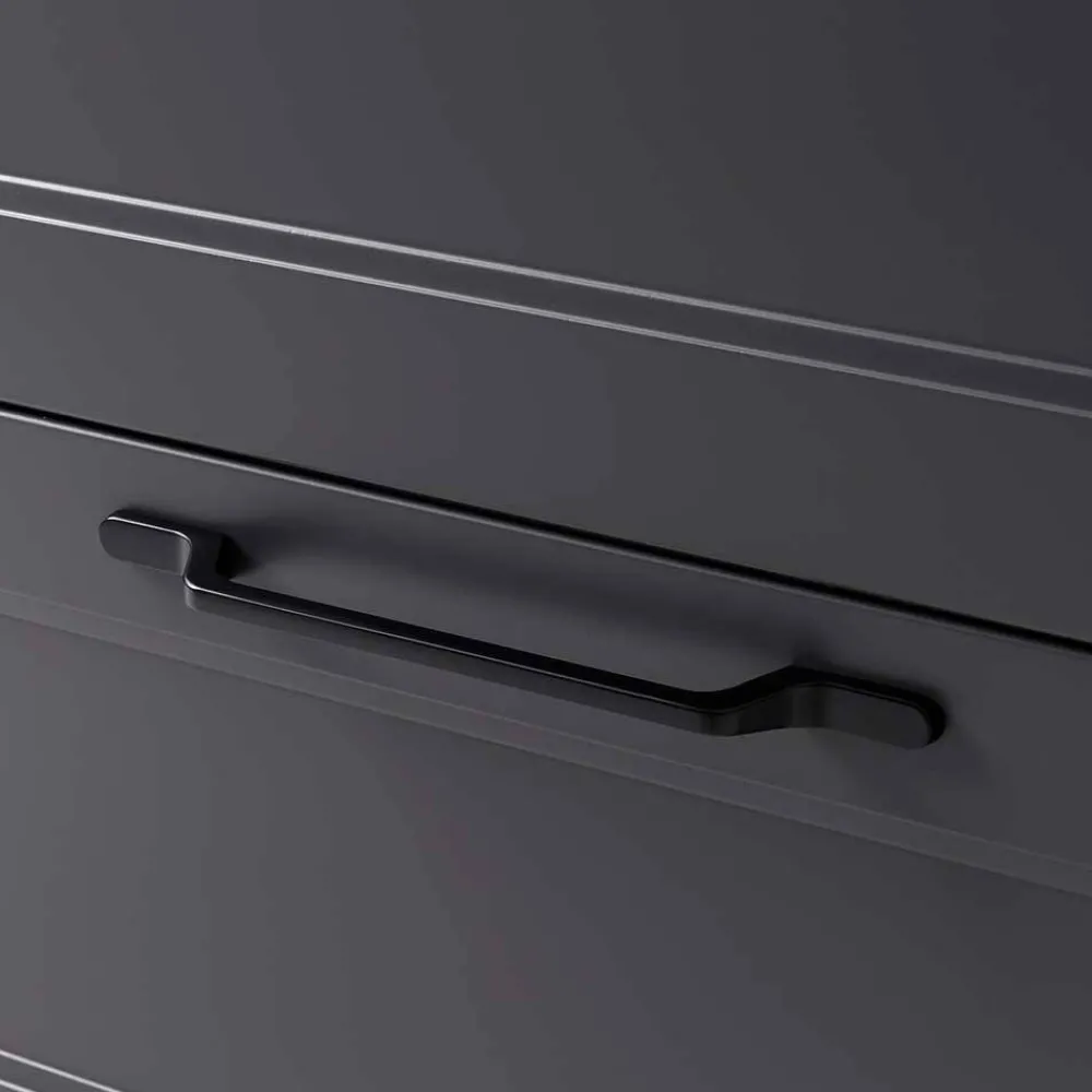 Wohnen Badezimmer Midischrank in Dunkelgrau - Novelya