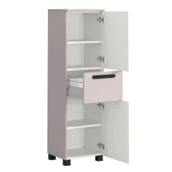 Wohnen Badezimmer Midischrank in Hellgrau - Adendras