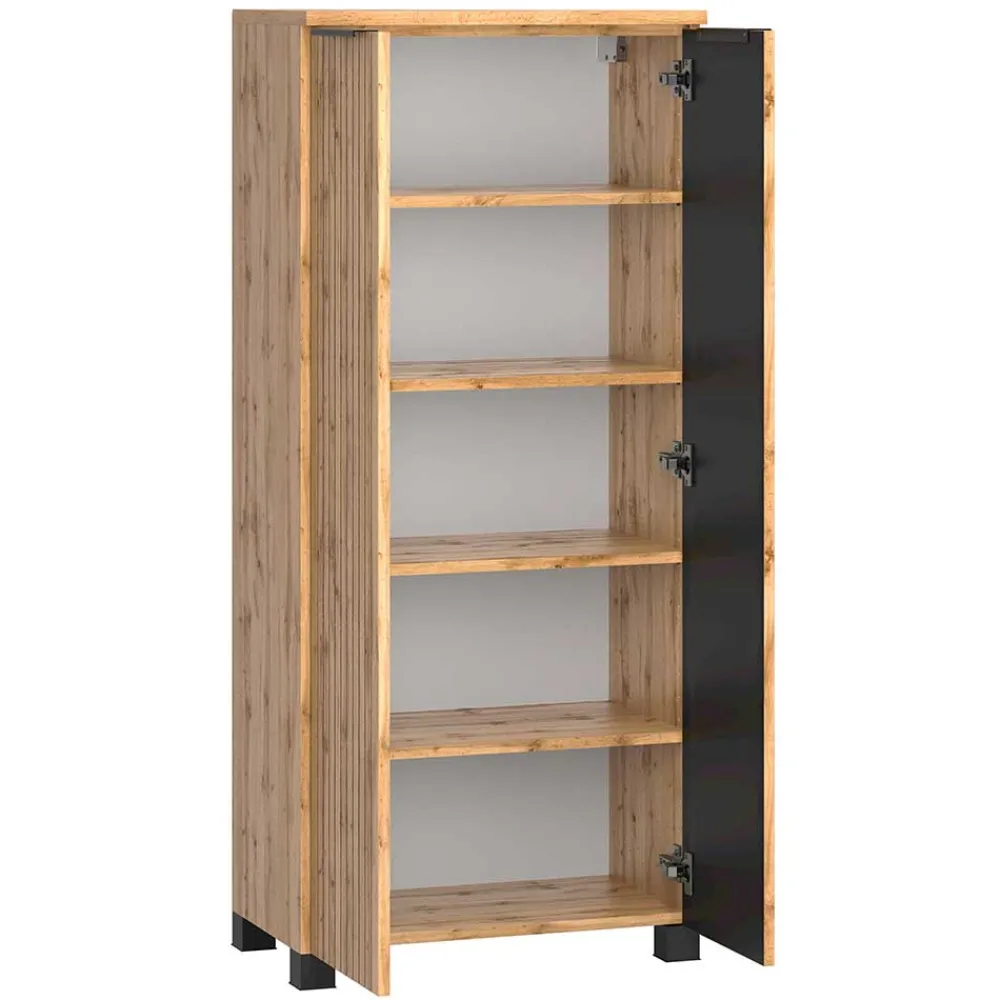 Wohnen Badschränke*Badezimmer Midischrank mit Doppeltür - Crystoga