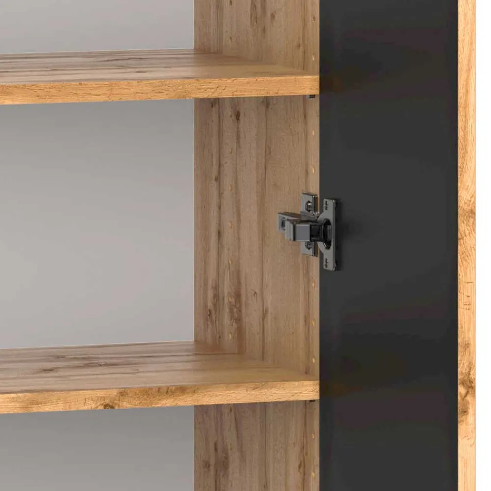 Wohnen Badschränke*Badezimmer Midischrank mit Doppeltür - Crystoga