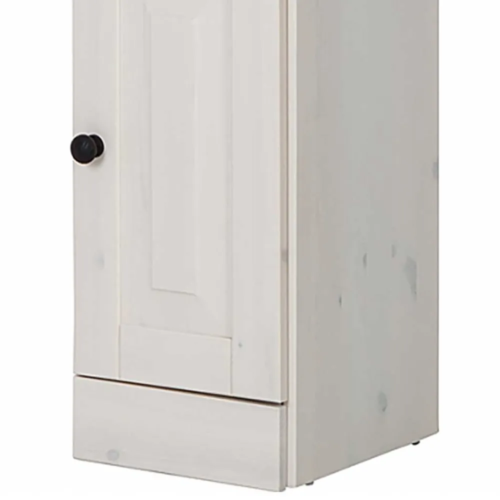 Wohnen Badschränke*Badezimmer Schrank in Weiß mit Dunkelbraun - Malka