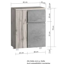 Wohnen Badezimmer Schrankset modern - Mia (dreiteilig)