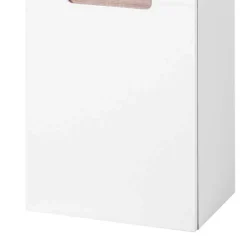 Wohnen Badschränke*Badezimmer Seitenschrank Tymos in Weiß Hochglanz