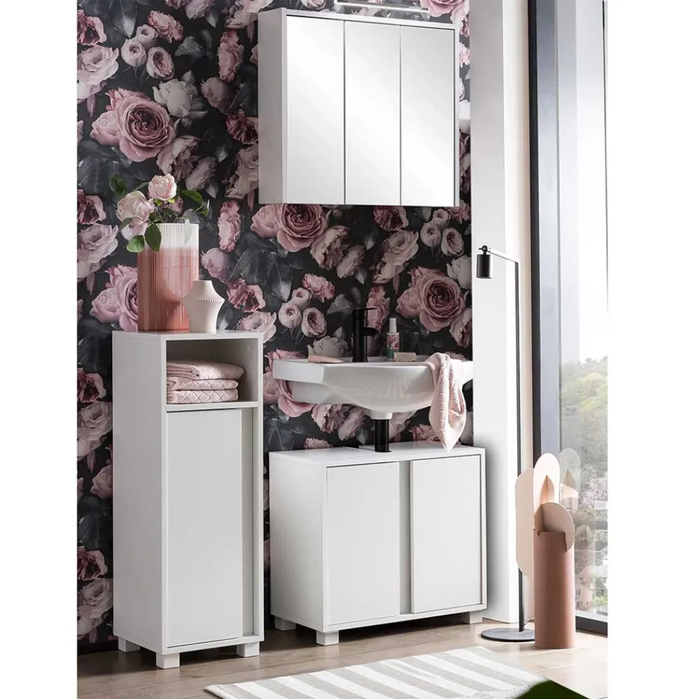 Wohnen Bad-Spiegelschränke*Badezimmer Spiegelschrank in Weiß - Seriacus