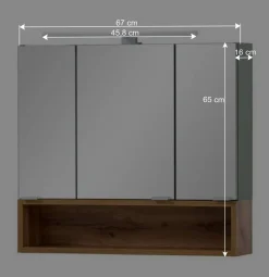 Wohnen Badezimmer Spiegelschrank mit offenem Fach - Liz