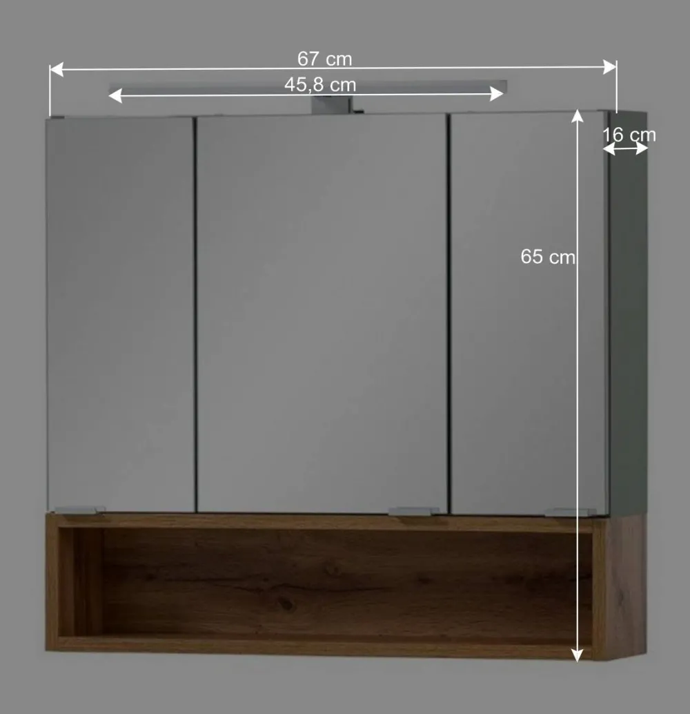 Wohnen Badezimmer Spiegelschrank mit offenem Fach - Liz