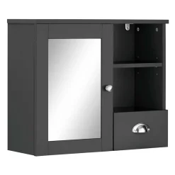 Wohnen Badezimmer Spiegelschrank 1-türig & Schublade & Fächer - Zenca