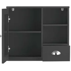 Wohnen Badezimmer Spiegelschrank 1-türig & Schublade & Fächer - Zenca