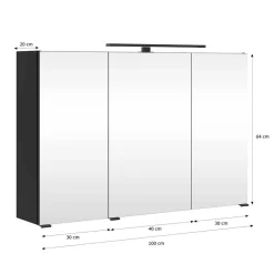 Wohnen Badezimmer Spiegelschrank 100 cm breit - Ostoro