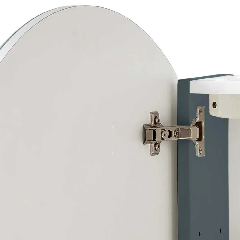 Wohnen Badezimmer Spiegelschrank in Rund mit LED - Matrera