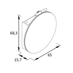 Wohnen Badezimmer Spiegelschrank in Rund mit LED - Matrera