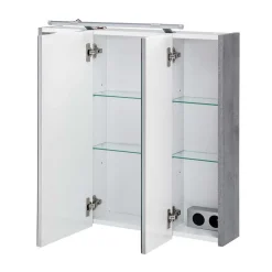 Wohnen Badezimmer Spiegelschrank in Grau - Grandiova