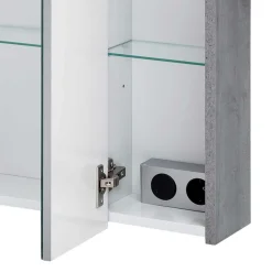 Wohnen Badezimmer Spiegelschrank in Grau - Grandiova