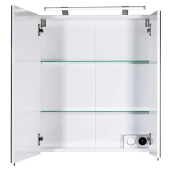 Wohnen Bad-Spiegelschränke*Badezimmer Spiegelschrank mit zwei Türen & LED - Bagaci