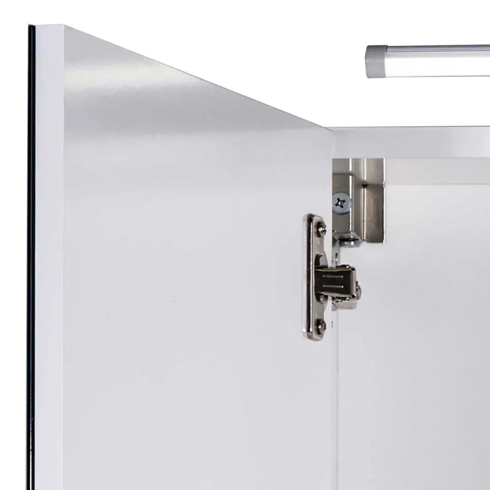 Wohnen Bad-Spiegelschränke*Badezimmer Spiegelschrank mit zwei Türen & LED - Bagaci