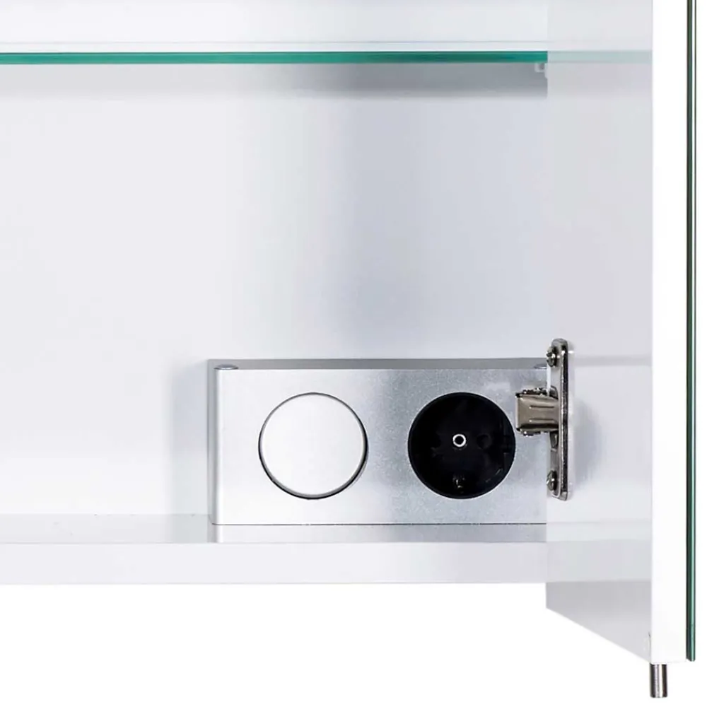 Wohnen Bad-Spiegelschränke*Badezimmer Spiegelschrank mit zwei Türen & LED - Bagaci