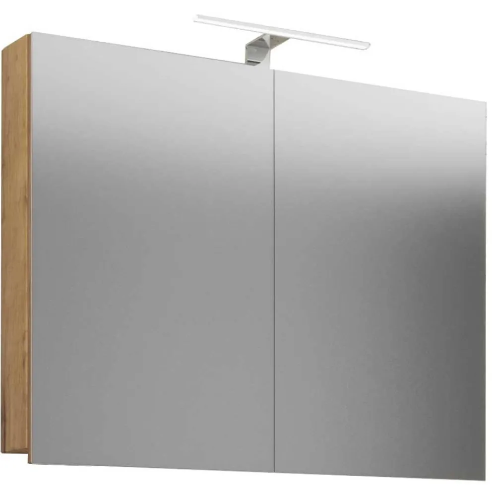 Wohnen Badezimmer Spiegelschrank in Wildeiche Honig NB - Karin