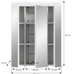 Wohnen Badezimmer Spiegelschrank in Weiß - Henriette